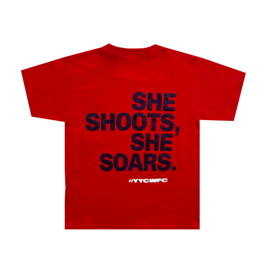 WILD FC ORIGIN TEE - ATTACK RED (YOUTH)