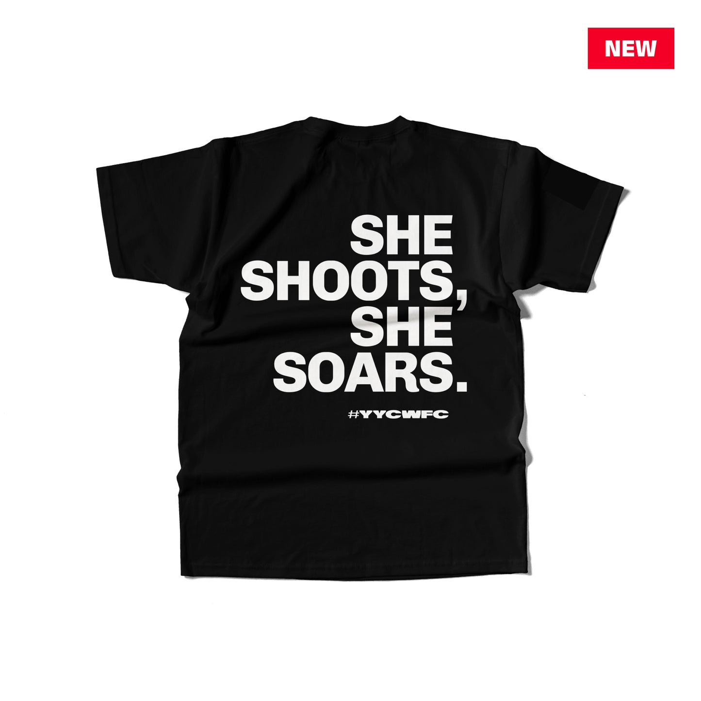 CALGARY WILD FC ORIGIN TEE - "SHE SHOOTS, SHE SOARS."  (ADULT)