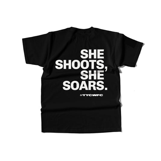WILD FC ORIGIN TEE - "SHE SHOOTS, SHE SOARS." (YOUTH)